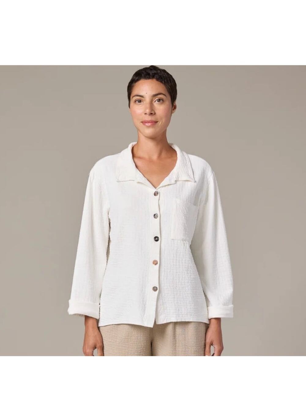 CUT LOOSE Pucker Doublecloth Crop Jacket - 2248935 - Laundered - Medium